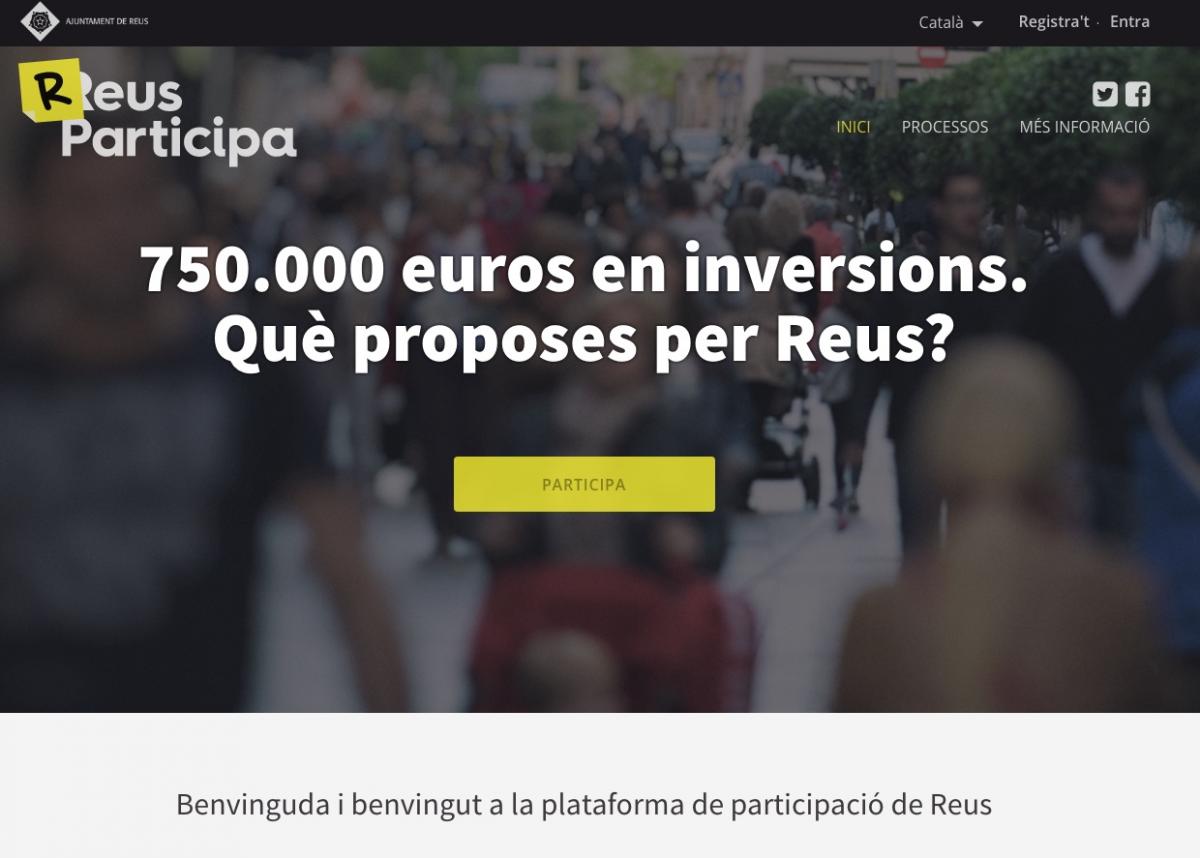 Plataforma de participació de l'Ajuntament de Reus