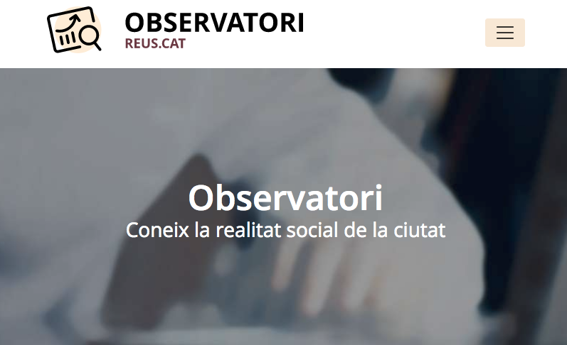 Vista de la pàgina de l'Observatori socioeconòmic de Reus