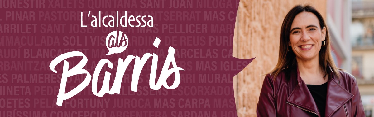 Imatge que il·lustra la campanya de l'alcaldessa als barris, amb la imatge de l'alcaldessa Sandra Guaita Imatge que il·lustra la campanya de l'alcaldessa als barris, amb la imatge de l'alcaldessa Sandra Guaita