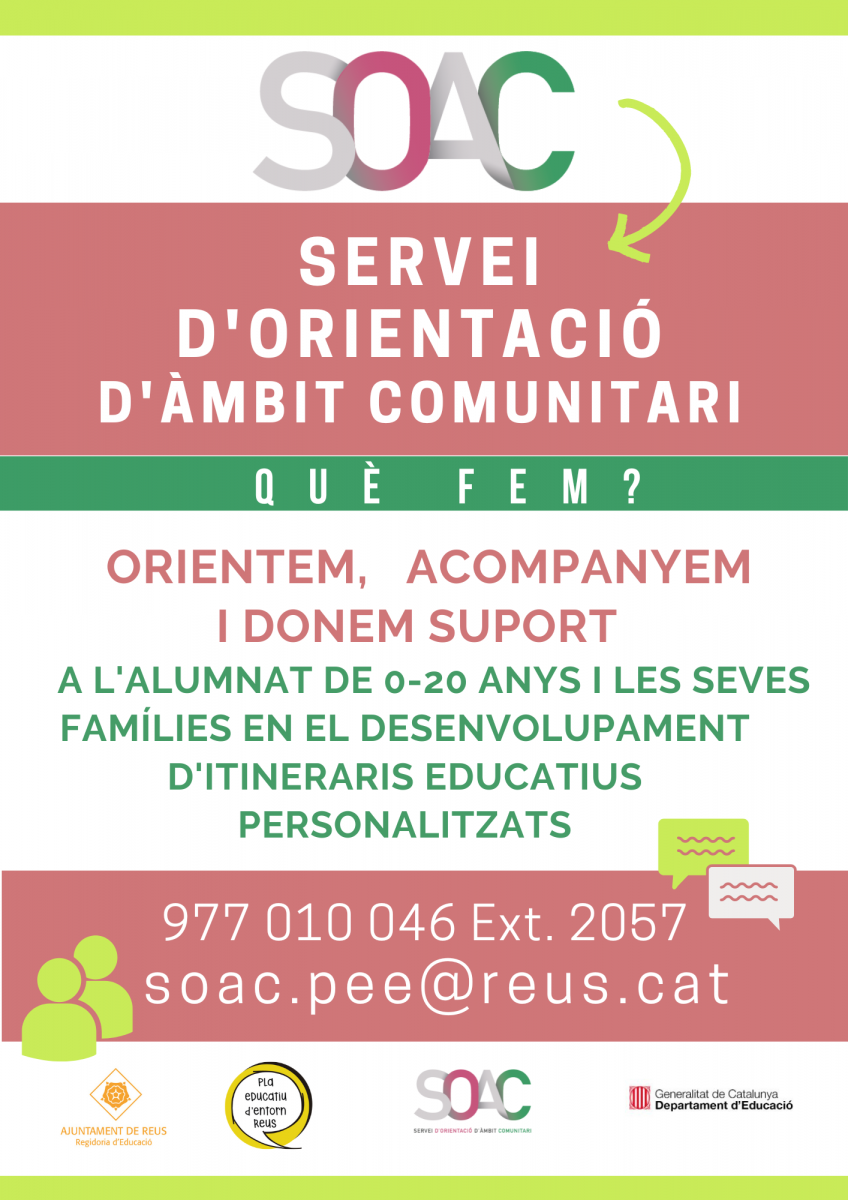 SOAC - Servei d'atenció personalitzada amb cita prèvia. Dades de contacte