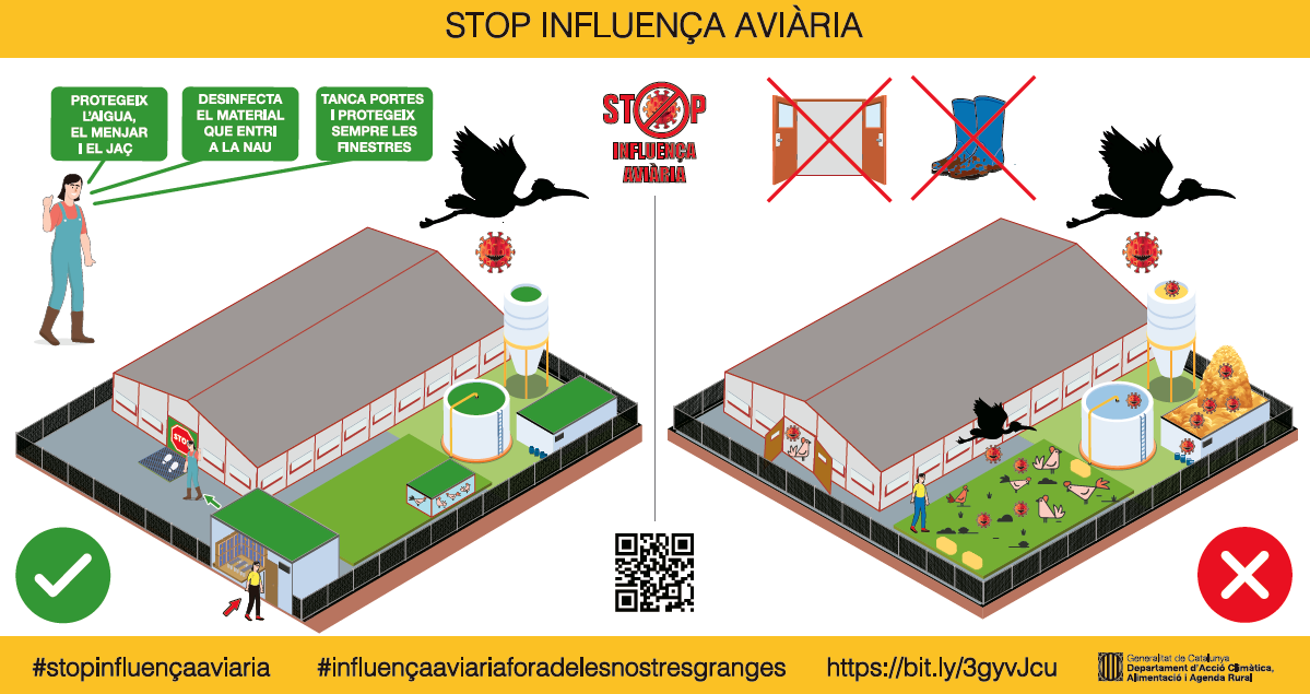 Díptic prevenció grip aviària explotacions 