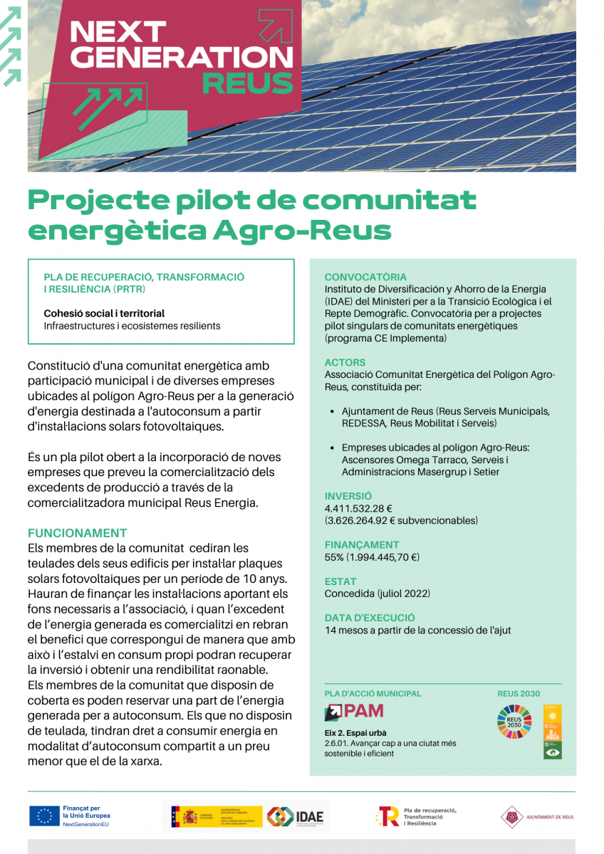 Comunitat energètica Agro-Reus