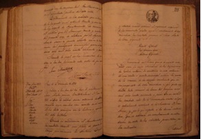 Acta municipal de l'any 1854 què detalla la creació de la Guàrdia Urbana.