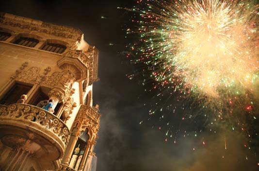 Castell de focs des de la Casa Rull