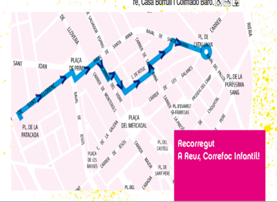 Recorregut AReus Correfoc i Nit Cabrona