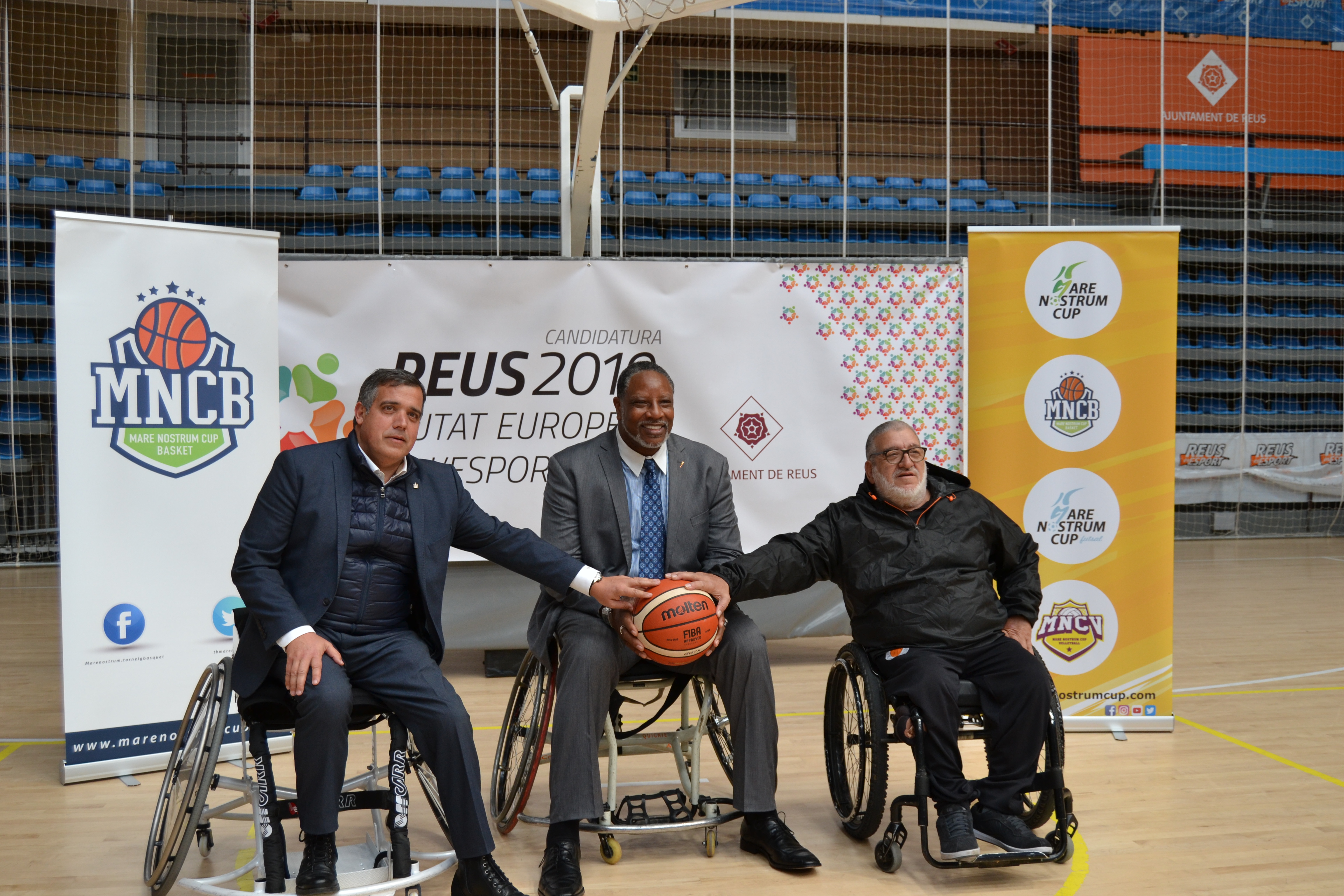 Imatge de la presentació del 1r Torneig de Basquet en Cadira de Rodes