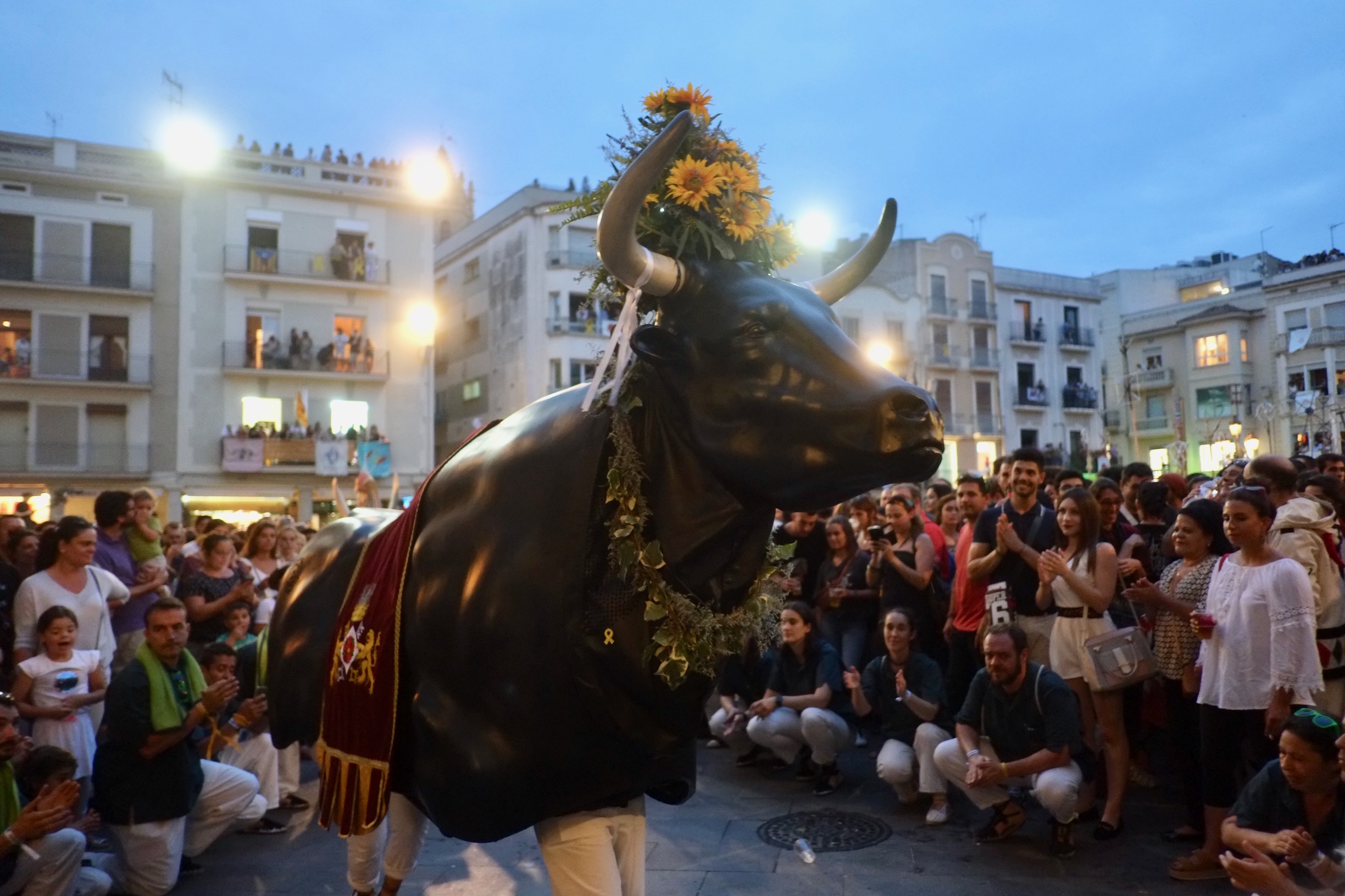 Elements del Seguici festiu a la tornada de Completes