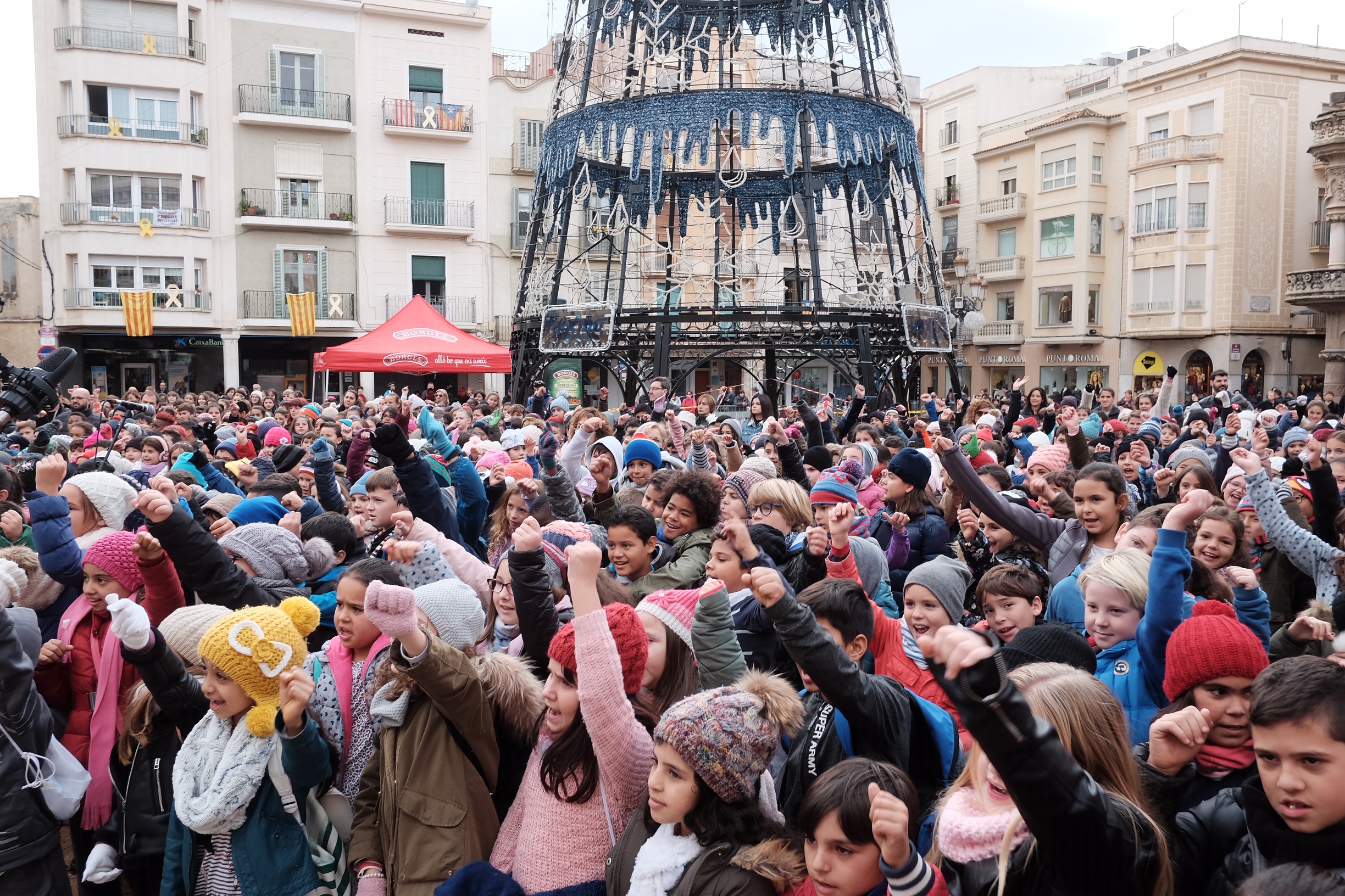 Imatge de la interpretació de la Gran Nadala aquest dijous al Mercadal