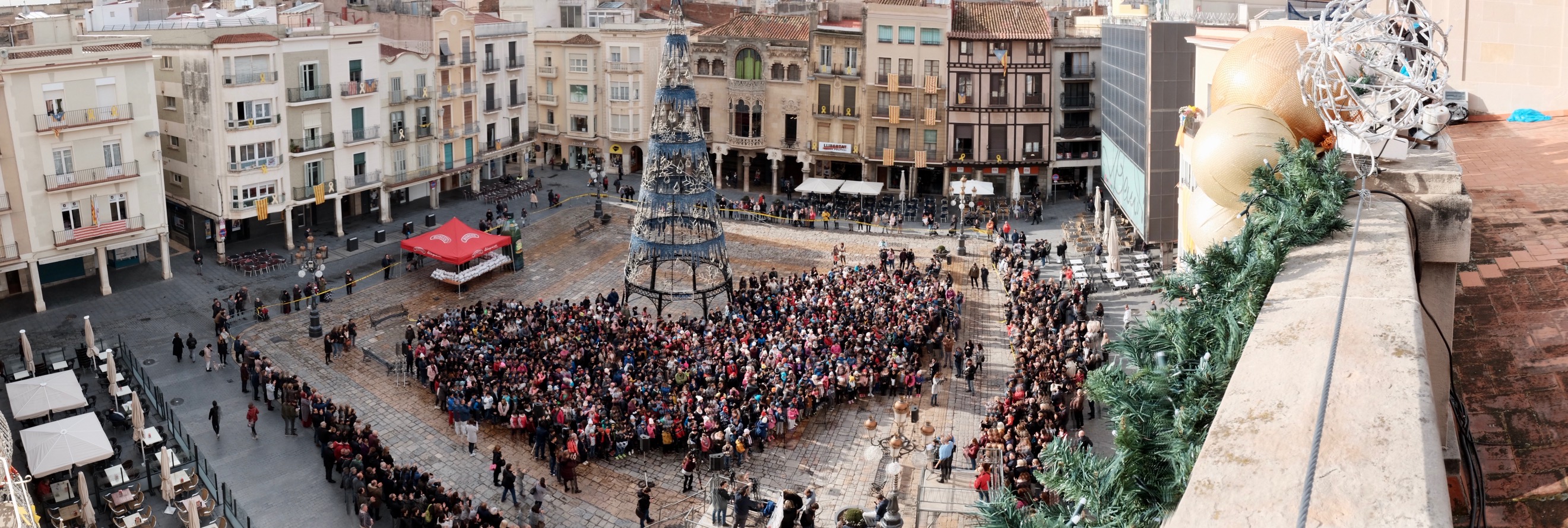 Imatge de la interpretació de la Gran Nadala aquest dijous al Mercadal