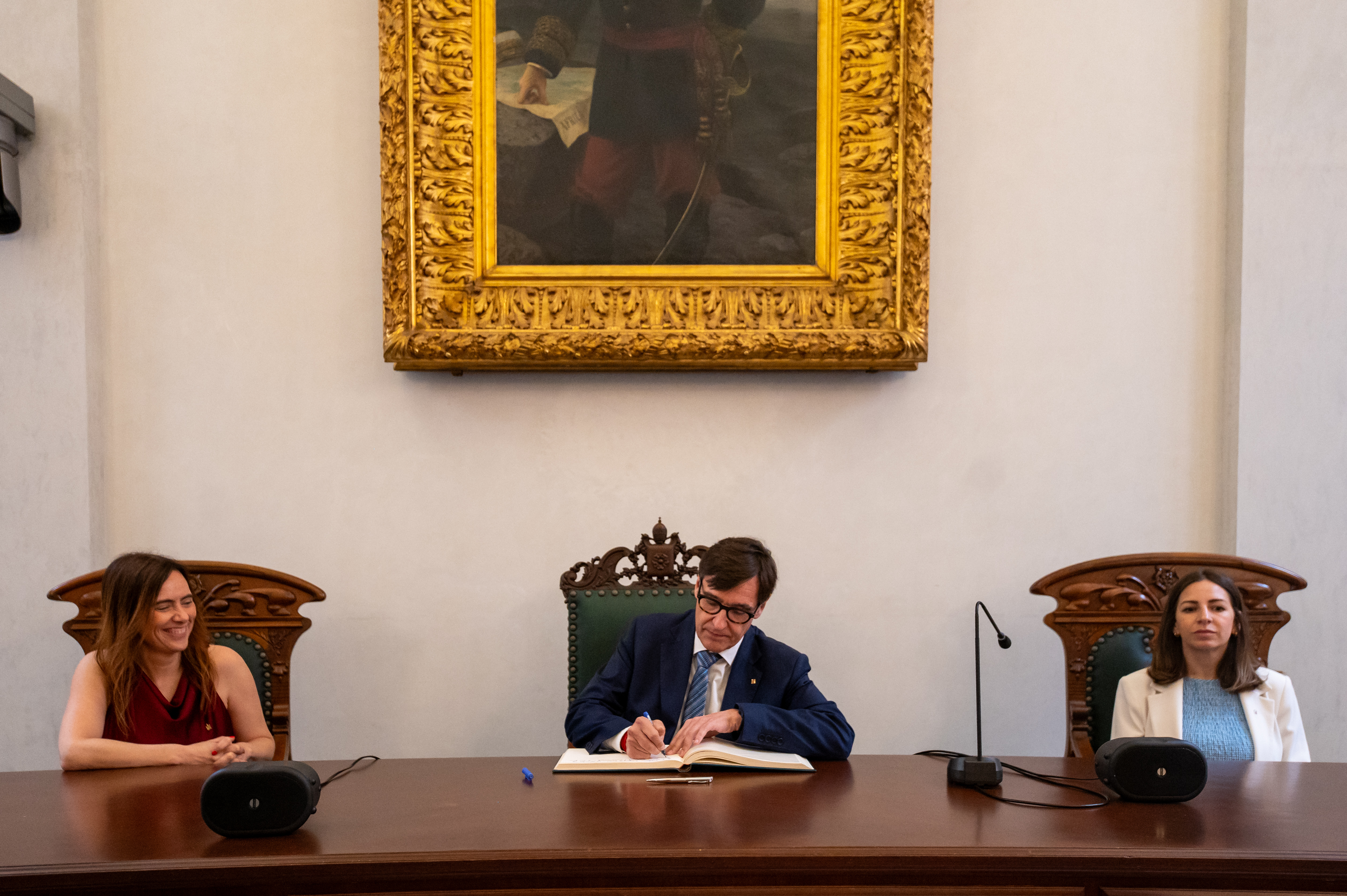 Visita institucional del president de la Generalitat, Salvador Illa
