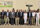 Visita del president del Comitè Internacional dels Jocs Mediterranis al Pavelló Olímpic Municipal