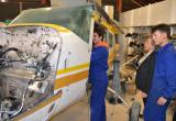 Visita a les instal·lacions del cicle formatiu d’electromecànica d’avions