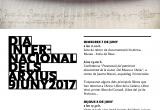 Cartell anunciant els actes del Dia Internacional dels Arxius 2017