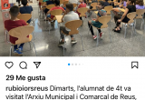 Noticia a l'Instagram de l'escola