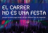 Cartell de la campanya «El carrer no és una festa»