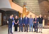 Imatge de la presentació del conveni entre l'Ajuntament i Repsol per col·laborar amb la Festa Major de Reus