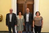Imatge de l'acte de signatura dels dos acords de la Generalitat amb l'Ajuntament de Reus