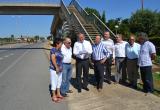 Imatge de la visita realitzada per l'alcalde aquest dijous a l'inici de les obres de l'avinguda Tarragona