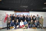 Imatge posterior al sorteig de la Copa del Rei d'hoquei patins 2016 realitzat al Gaudí de Centre de Reus
