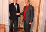 Imatge de la visita institucional de Tomàs Barberà a l'alcalde de Reus