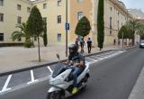 Imatge dels nous estacionaments habilitats al carrer de Sant Joan davant l'antic Hospital