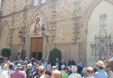 Acte de presentació del nou mural de l'església de Sant Joan, amb el projecte de Pere Caselles Acte de presentació del nou mural de l'església de Sant Joan, amb el projecte de Pere Caselles