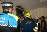 Foto del dispositiu al carrer de la Muralla