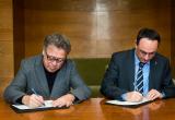 Signatura del conveni de col·laboració entre l'Institut de Cultura de Barcelona i l'Ajuntament de Reus.