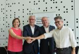 Els alcaldes de Reus i Tarragona, amb els regidors Arza i Floría
