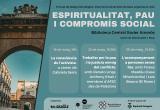 Cartell del Cicle Espiritualitat, pau i compromís social a la Biblioteca Xavier Amorós