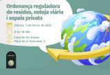 Cartell de la sessió informativa sobre la nova ordenança municipal de recollida de residus i neteja viària