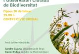 Cartell de la presentació pública de l’Observatori Ciutadà de la Biodiversitat