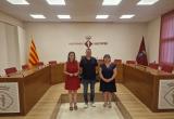 L'alcalde d'Alcover amb l'alcaldessa de Reus i la consellera delegada FuneCamp