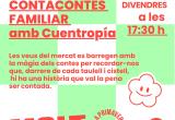 Cartell de Contacontes al Mercat del Carrilet Cartell de Contacontes al Mercat del Carrilet