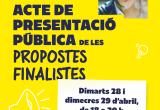Cartell de la Presentació pública de projectes dels Pressupostos Participatius