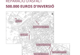 Plànol de les obres d'asfaltat