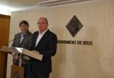 Alcalde de Reus i Òscar Subirats en la roda de premsa del Coronavirus