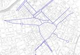 Traçat dels carrils bici de convivència a l'àmbit intern