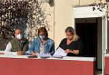 Signatura del conveni per a la cessió d'un mòdul pel CC Barri Gaudí