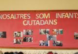 Roda de premsa d'Infants Ciutadans a l'Escola Misericòrdia