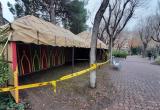 Muntatge recollida cartes del reis de l'Orient al parc de Sant Jordi