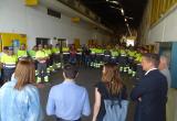 Visita de l'alcaldessa, Sandra Guaita, a les Brigades Municipals
