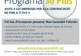 Cartell ajuts 30 plus Mas Carandell