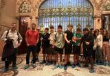 Alumnes del projecte EducaDomènech a la Casa Navàs