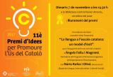 Invitació acte lliurament Premi Idees Ús Català 2017