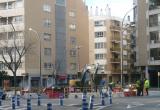 Imatge dels treballs de millora a la rotonda de l'avinguda Marià Fortuny amb el carrer de Dom Bosco de Reus
