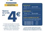 Imatge amb les tarifes de l'aparcament de l'Hospital Imatge amb les tarifes de l'aparcament de l'Hospital