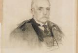 Retrat d'Eduard Toda realitzat al carbó per Ramon Casas cap al 1927