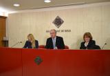 Imatge presentació impacte econòmic Capital Cultura Catalana Reus amb regidora Cultura, alcalde i comissària Montse Grau (dre Imatge presentació impacte econòmic Capital Cultura Catalana Reus amb regidora Cultura, alcalde i comissària Montse Grau (dre