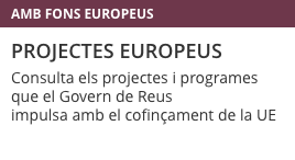 Accedeix a Projectes amb finançament europeu